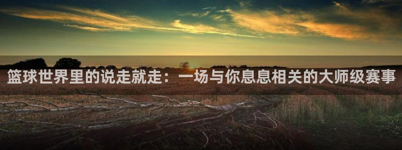 意昂4官网：篮球世界里的说走就走：一场与你息息相关的大师级赛