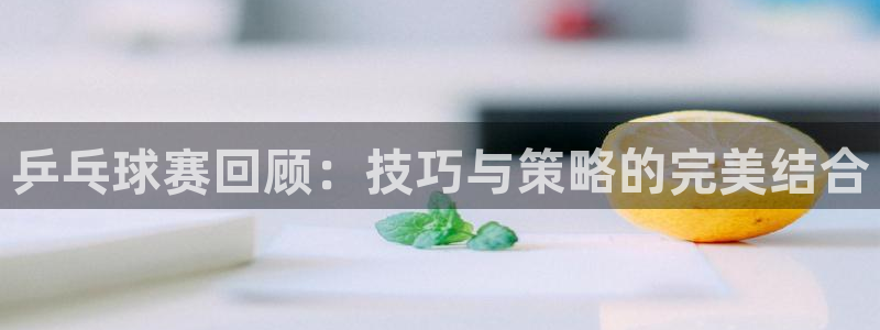 意昂4平台登录：乒乓球赛回顾：技巧与策略的完美结合
